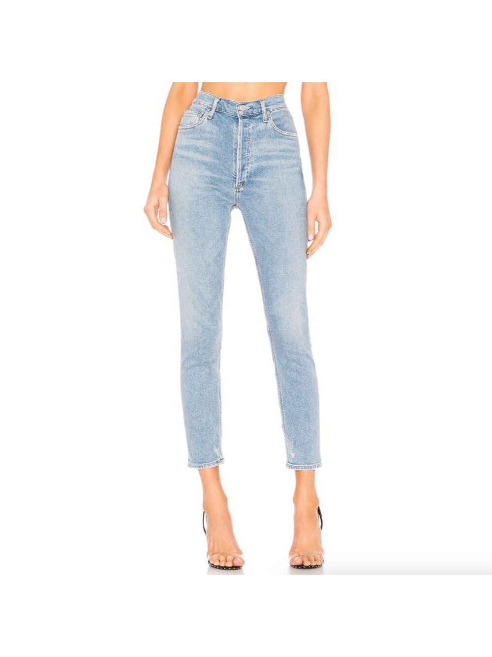 Agolde Womens Size 26 Nico Jean High Rise Slim Fit Button Fly Blue - Picture 4 of 9